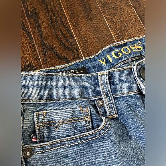 VIGOSS Girls (6-7?) The Austin Ankle Skinny Mid-Rise Crystal Stars Vintage Jeans - Picture 5 of 13